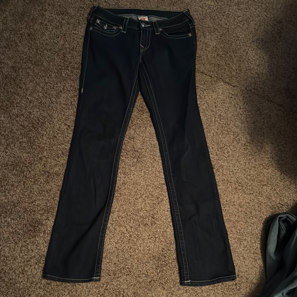 True Religion Blue Straight Leg Jeans Classic Style